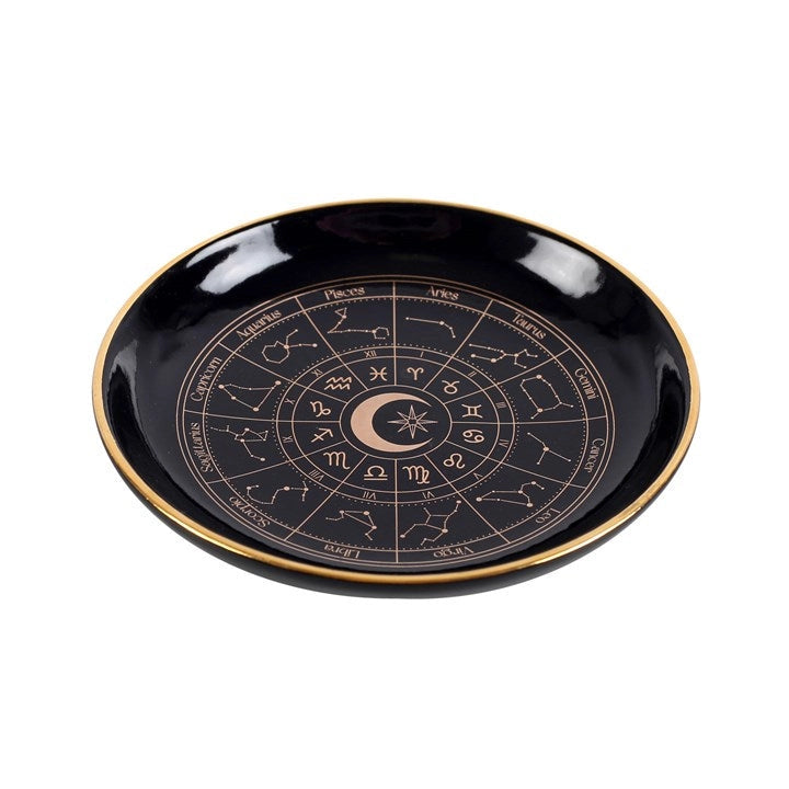 Astrology Wheel Trinket Dish | Black