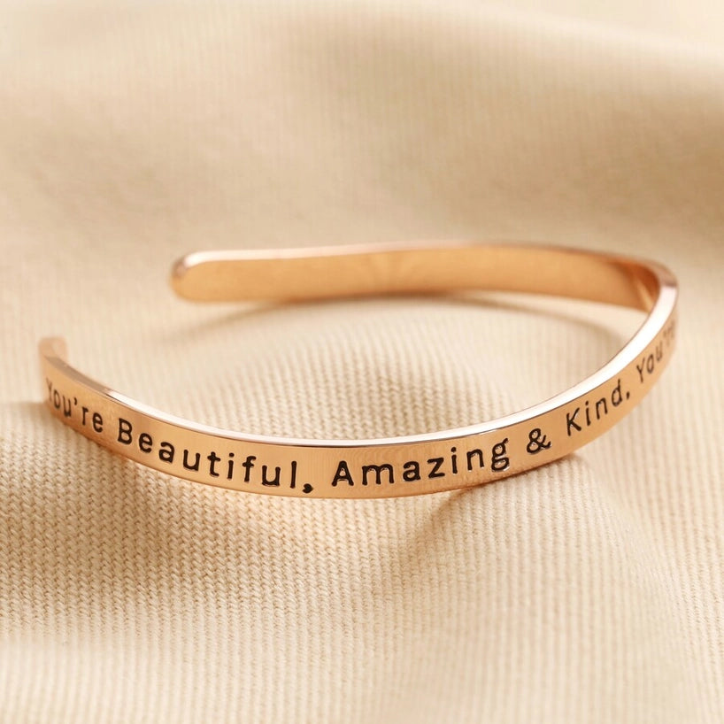 Affirmation Bangle Rose Gold Australia