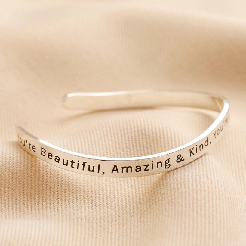 Affirmation Bangle Silver Australia