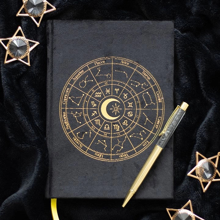 Astrology Journal + Black Obsidian Pen