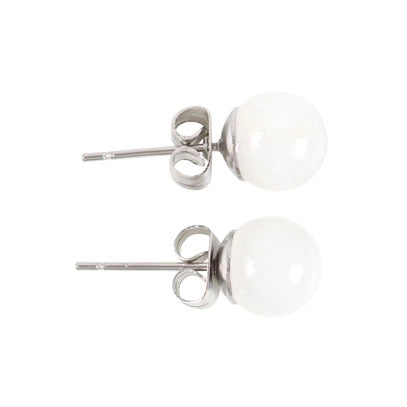 Clear Quartz Stud Earrings Luna & Soul Australia