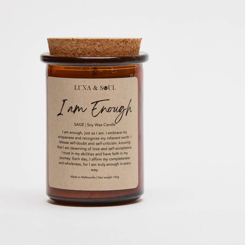 I am Enough Sage Soy Candle 