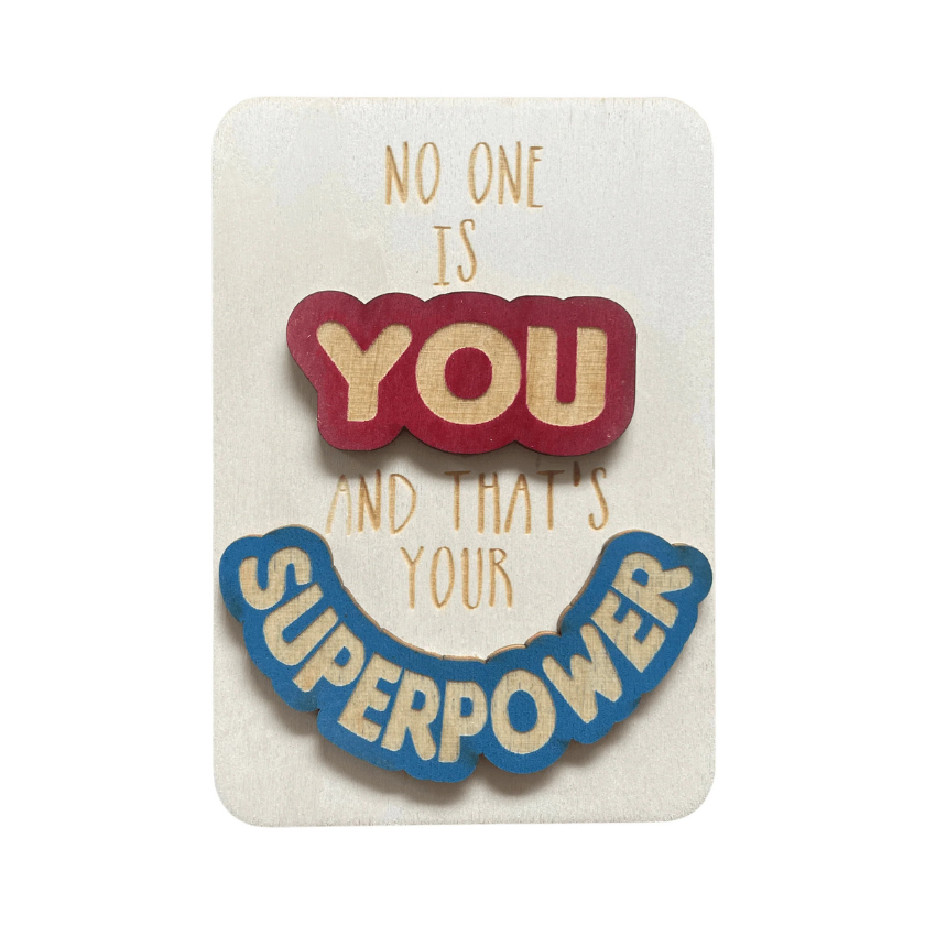 No One Is You And That’s Your Superpower Greeting Affirmation Card Luna & Soul Australia