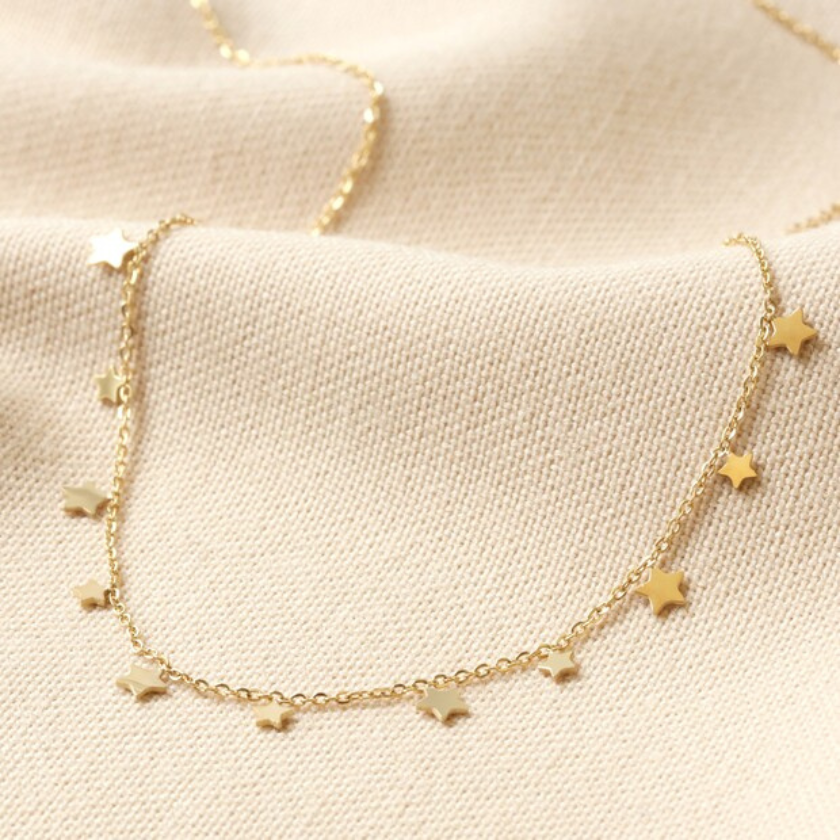 Tiny Star Charm Necklace | Gold